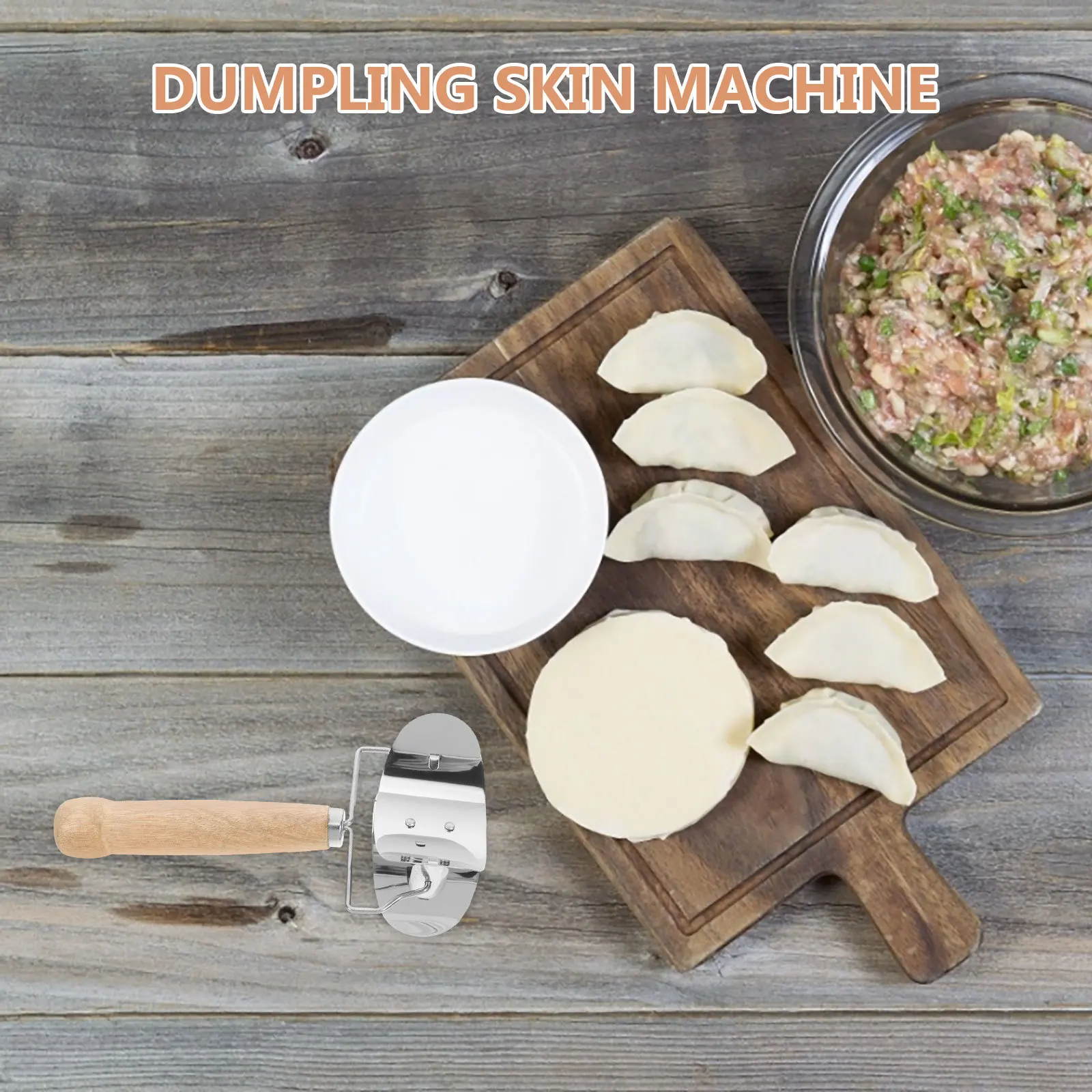 3pcs Stainless Steel Dumpling Skin Cutter Wooden Handle Kitchen Gadget For Home Restaurant Use Cooking Utensils Dough Mold Tool
3pcs Stainless Steel Dumpling Skin Cutter Wooden Handle Kitchen Gadget For Home Restaurant Use Cooking Utensils Dough Mold Tool