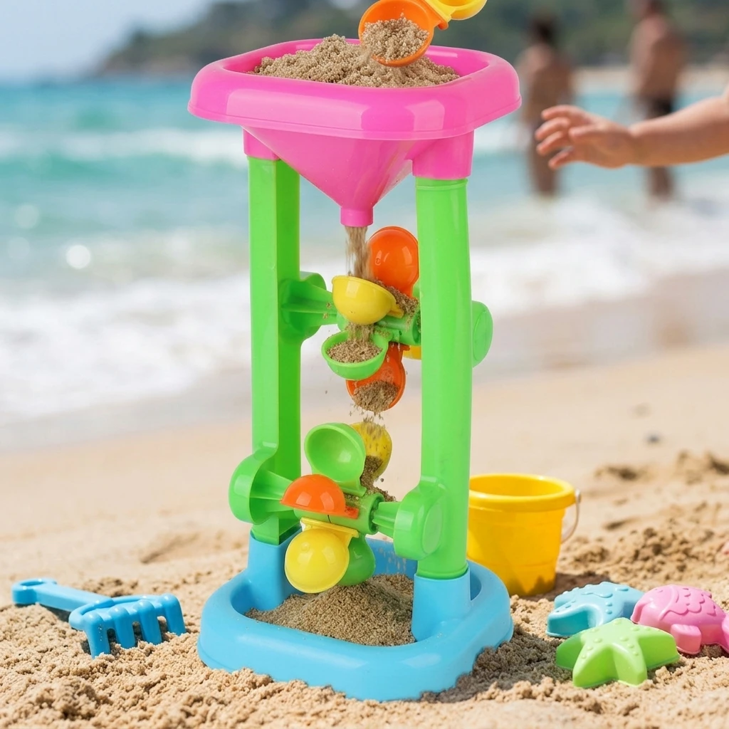 Kids Beach Toy Set Sand Timer And Water Wheel Combination Suitable For Multiple Sand Materials
Kids Beach Toy Set Sand Timer And Water Wheel Combination Suitable For Multiple Sand Materials
