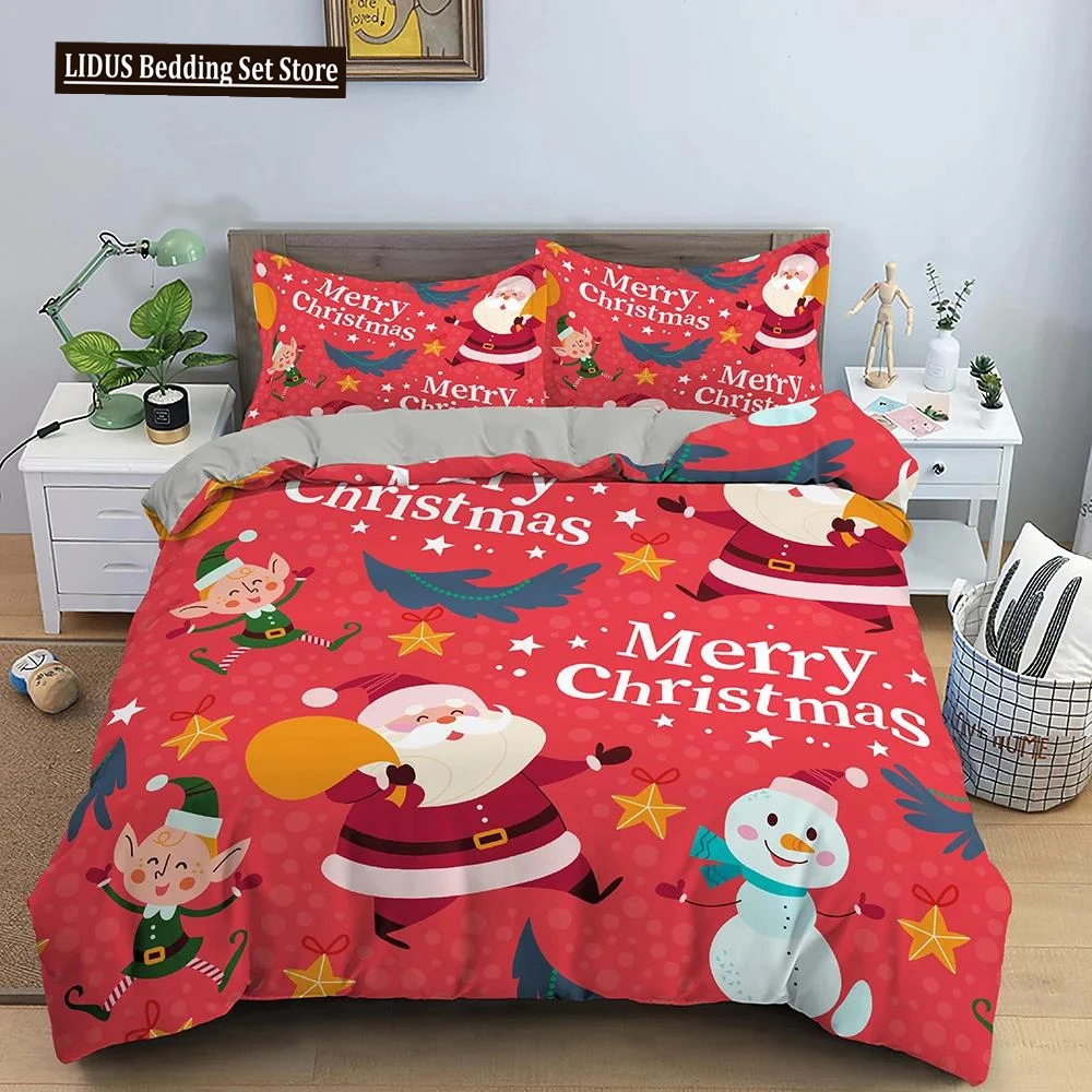 Christmas Bedding Set 3D Print Santa Claus Duvet Cover Set King Queen Single Double Size Kids Polyester Bedding Set No Bed Sheet
Christmas Bedding Set 3D Print Santa Claus Duvet Cover Set King Queen Single Double Size Kids Polyester Bedding Set No Bed Sheet