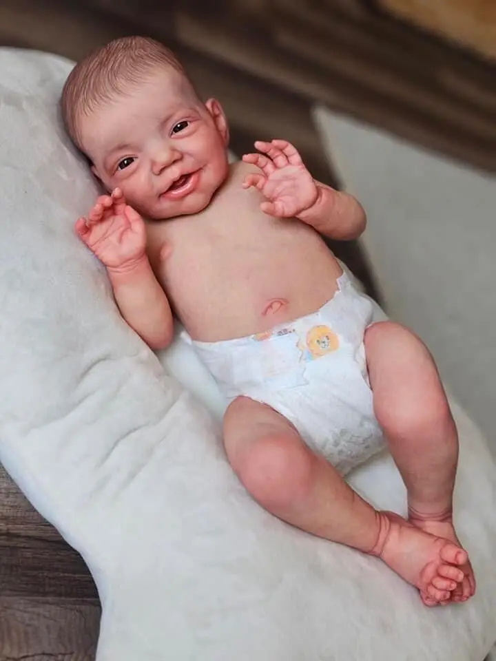 NPK 19inch Charlie Newborn Baby Doll Full Body Lifelike Soft Touch Cuddly Reborn Doll with Multiple Layers 3D Skin Painting
NPK 19inch Charlie Newborn Baby Doll Full Body Lifelike Soft Touch Cuddly Reborn Doll with Multiple Layers 3D Skin Painting