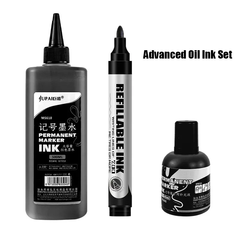 500ML Oil Based Permanent Marker Ink Refill Set Waterproof Oil Proof Fast Dry Non Fading Refill Ink
500ML Oil Based Permanent Marker Ink Refill Set Waterproof Oil Proof Fast Dry Non Fading Refill Ink