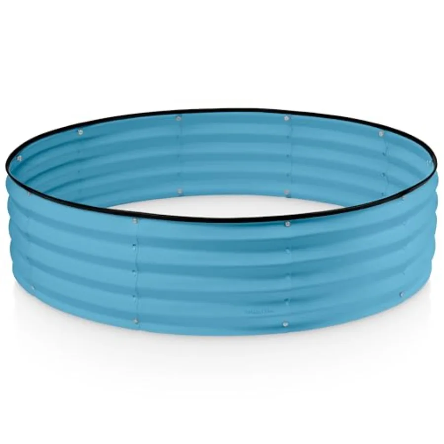 Round Galvanized Raised Garden Bed 4×4×1 ft Outdoor Garden Planter for Vegetables Flowers Teal Patented Tool-Free Design
Round Galvanized Raised Garden Bed 4×4×1 ft Outdoor Garden Planter for Vegetables Flowers Teal Patented Tool-Free Design