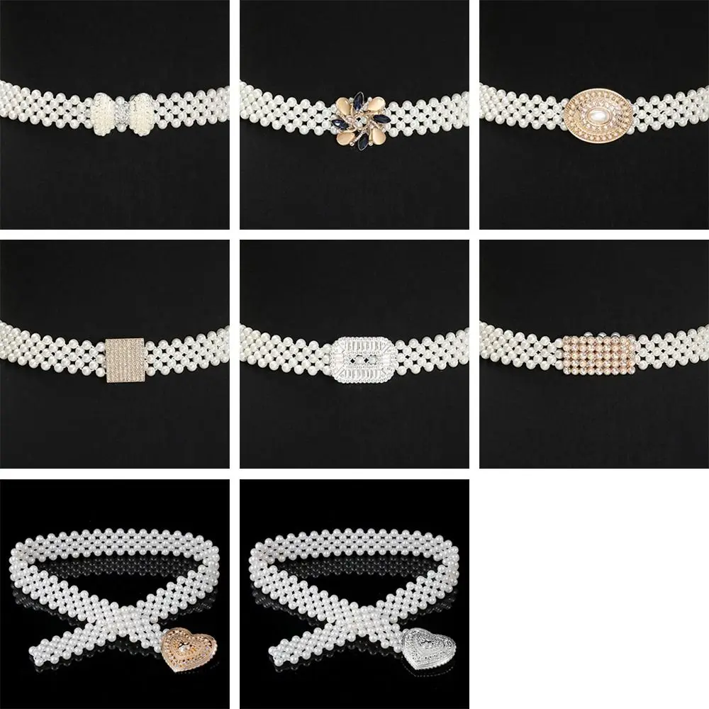 Fashion Ladies' Elastic Waistband with Pearl Thin Simple Rhinestone Waist Chain Elegant Drawstring Belt For Women
Fashion Ladies' Elastic Waistband with Pearl Thin Simple Rhinestone Waist Chain Elegant Drawstring Belt For Women