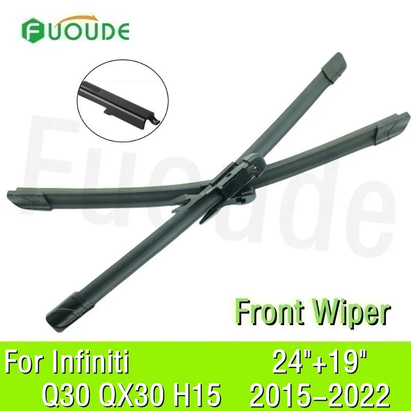 Wiper Blade For Infiniti Q30 QX30 H15 24"+19" Car Windshield Windscreen Rubber 2015 2016 2017 2018 2019 2020 2021 2022
Wiper Blade For Infiniti Q30 QX30 H15 24"+19" Car Windshield Windscreen Rubber 2015 2016 2017 2018 2019 2020 2021 2022