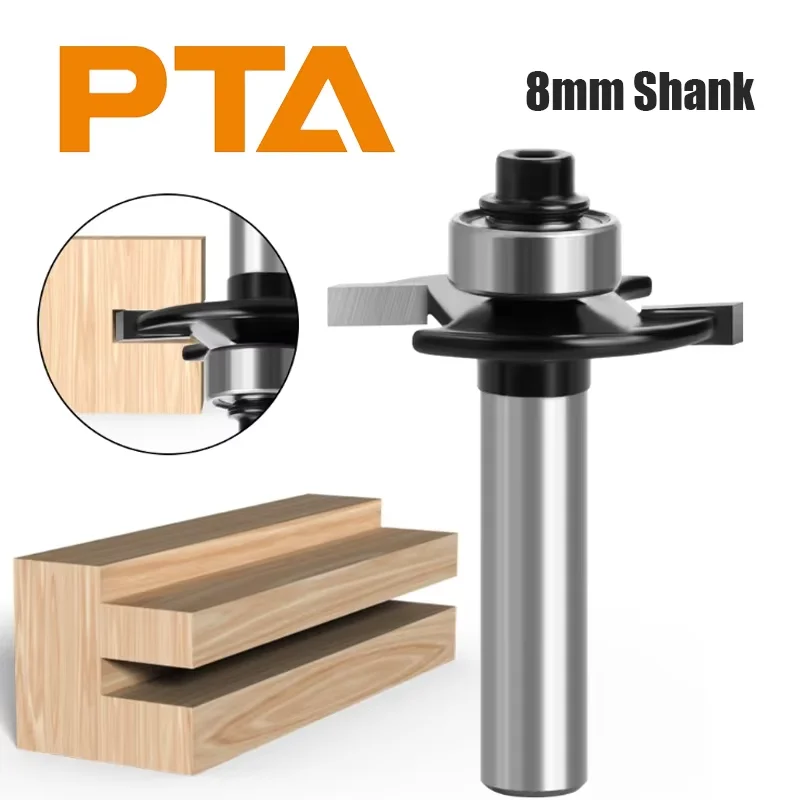 PTA 1pc 8mm Shank T-Sloting Biscuit Joint Slot Cutter Jointing Slotting Router Bit with bearing Milling Cutter For Woodworking
PTA 1pc 8mm Shank T-Sloting Biscuit Joint Slot Cutter Jointing Slotting Router Bit with bearing Milling Cutter For Woodworking