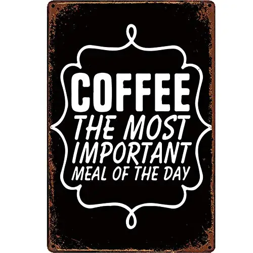 Original Retro Design Coffee The Most Important Tin Metal Signs Wall Art | Thick Tinplate Print Poster Wall Decoration for Cafe/
Original Retro Design Coffee The Most Important Tin Metal Signs Wall Art | Thick Tinplate Print Poster Wall Decoration for Cafe/