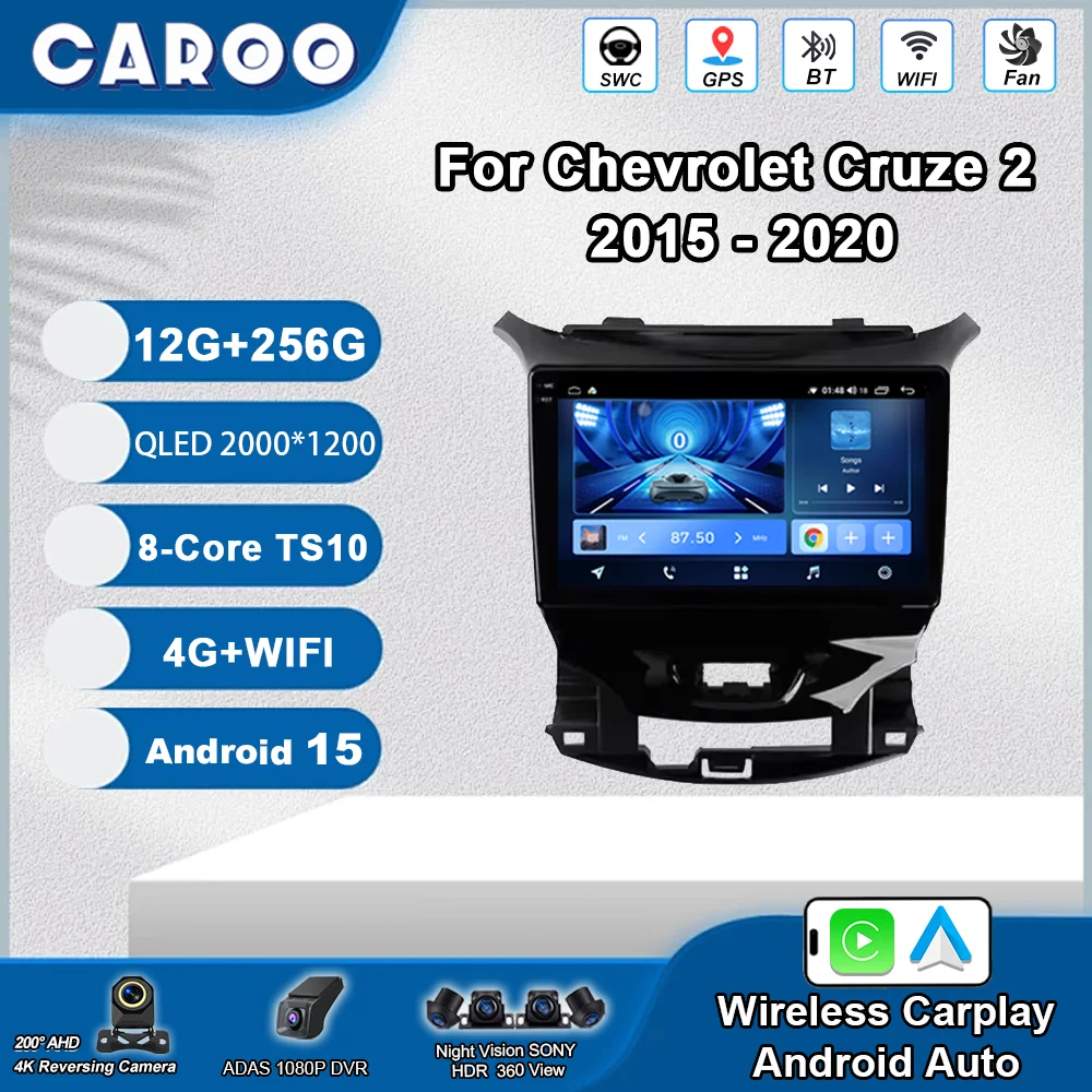Android 15 car For Chevrolet Cruze 2 2015 2016 2017 2018 2019 2020 Multimedia Carplay Player Wireless GPS Navigation 5G WIFI DVD
Android 15 car For Chevrolet Cruze 2 2015 2016 2017 2018 2019 2020 Multimedia Carplay Player Wireless GPS Navigation 5G WIFI DVD