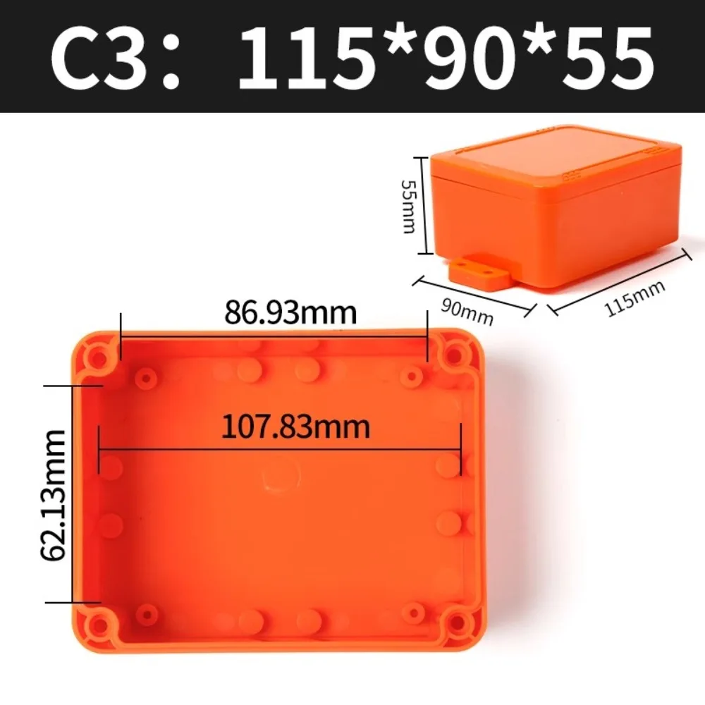 IP67 Waterproof Enclosure Junction Housing Box ABS Plastic Orange Color Electronic Project Case Electrical Project Box
IP67 Waterproof Enclosure Junction Housing Box ABS Plastic Orange Color Electronic Project Case Electrical Project Box