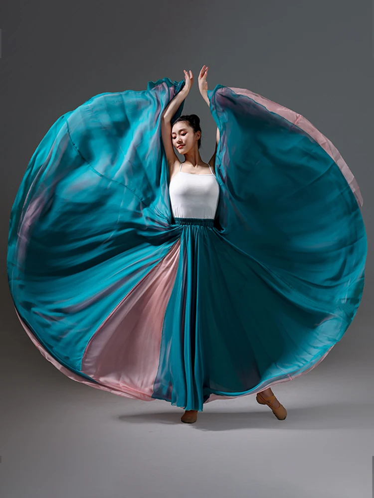 Modern Dance Skirt 360 Degree Rotation Silk Spring Modern Dance Performance Costume Classical Dance Practice Half Skirt
Modern Dance Skirt 360 Degree Rotation Silk Spring Modern Dance Performance Costume Classical Dance Practice Half Skirt