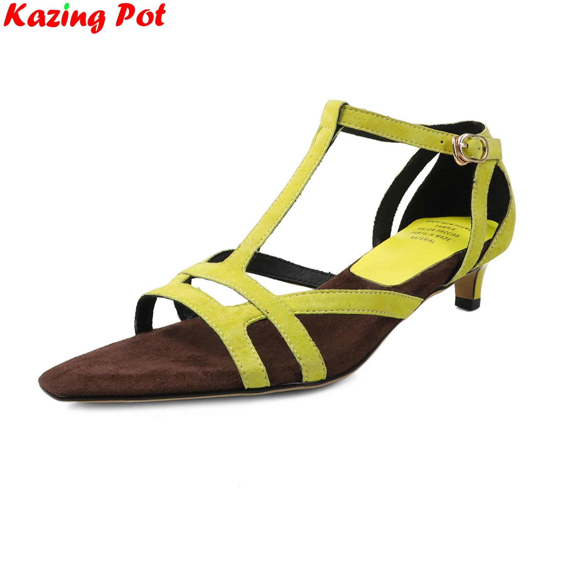 Krazing Pot Plus Size Genuine Leather Peep Toe Elegant Med Heels Dating Summer Shoes Luxury Designer Party T-strap Women Sandals
Krazing Pot Plus Size Genuine Leather Peep Toe Elegant Med Heels Dating Summer Shoes Luxury Designer Party T-strap Women Sandals