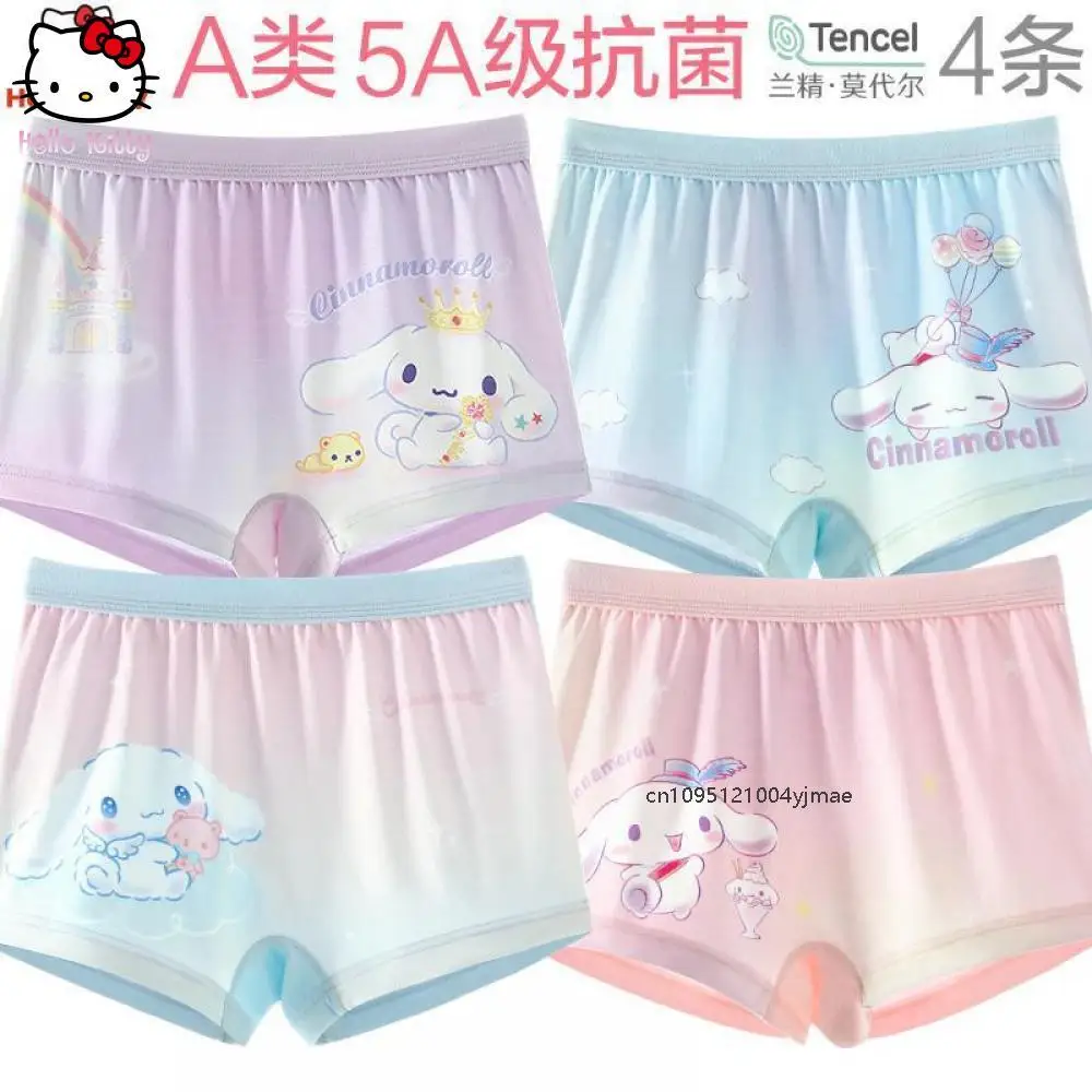 Детские трусики Sanrio с героями мультфильмов Cinnamoroll, 4 шт., аниме Kawaii, высококачественные хлопковые удобные дышащие мягкие трусики с плоским углом для девочек
Детские трусики Sanrio с героями мультфильмов Cinnamoroll, 4 шт., аниме Kawaii, высококачественные хлопковые удобные дышащие мягкие трусики с плоским углом для девочек