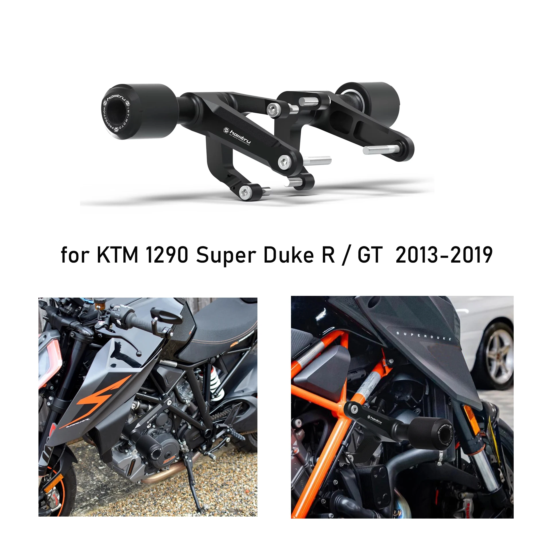 for KTM 1290 Super Duke R / GT 2013-2019 Motorcycle Frame Sliders Crash Protector 
for KTM 1290 Super Duke R / GT 2013-2019 Motorcycle Frame Sliders Crash Protector
