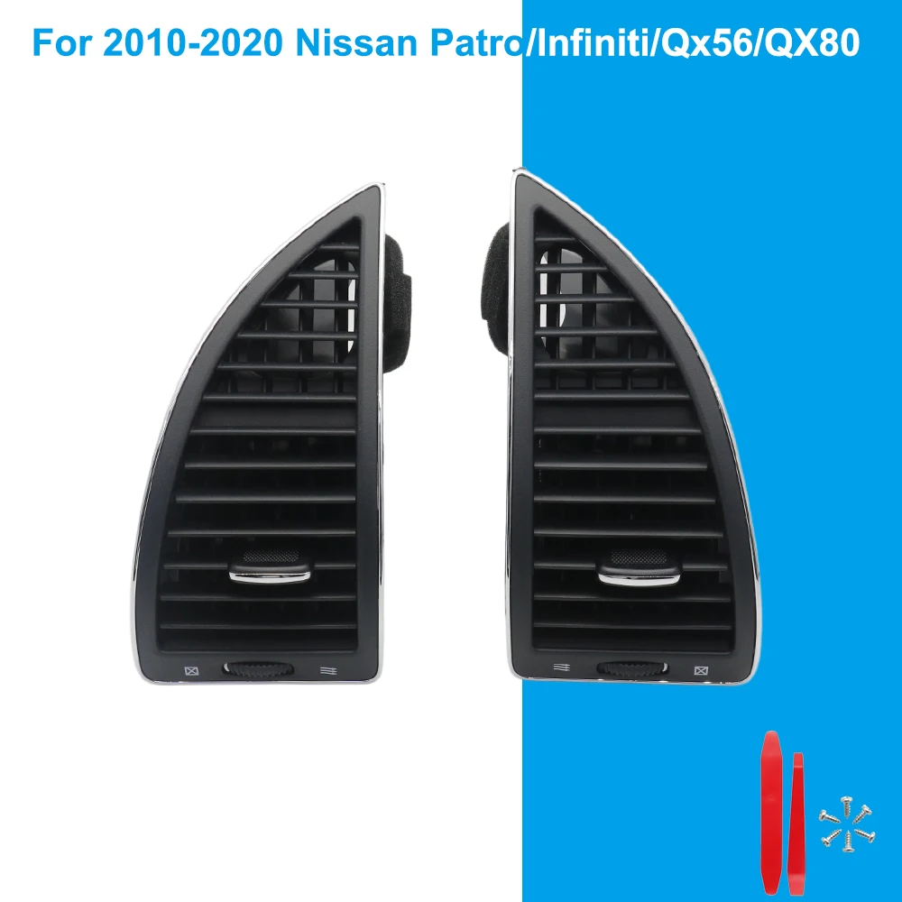 For 2010-2020 Nissan Patrol / Infiniti QX56 /QX80 Car AC Air Vent | Adjustable Auto Air Conditioning Outlet Interior Accessories
For 2010-2020 Nissan Patrol / Infiniti QX56 /QX80 Car AC Air Vent | Adjustable Auto Air Conditioning Outlet Interior Accessories