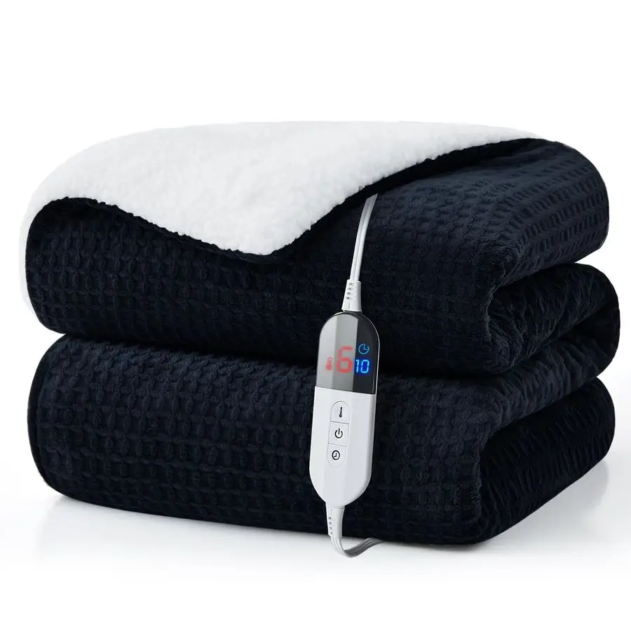 Одеяло с подогревом Вафельное одеяло из шерпа 50x60 с быстрым подогревом Одеяла для кровати с 6 уровнями нагрева усилителя 4-часового автоматического выключения, OverHeat Pr
Одеяло с подогревом Вафельное одеяло из шерпа 50x60 с быстрым подогревом Одеяла для кровати с 6 уровнями нагрева усилителя 4-часового автоматического выключения, OverHeat Pr