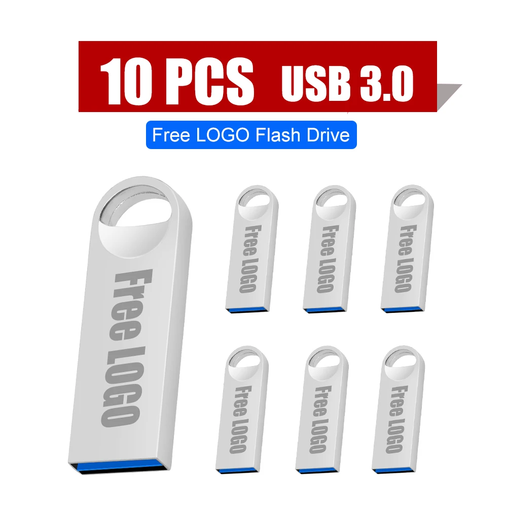 10PCS/LOT Free Custom LOGO USB Flash Drive 3.0 High Speed Pen Drive 16GB 32GB 64GB 128GB Pendrive Metal Usb Sticks with Key
10PCS/LOT Free Custom LOGO USB Flash Drive 3.0 High Speed Pen Drive 16GB 32GB 64GB 128GB Pendrive Metal Usb Sticks with Key