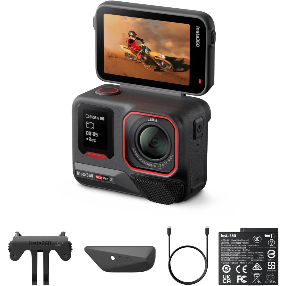 Ace Pro 2 Standard Dual Battery Bundle -8K Waterproof Action Camera Co-Engineered with Leica, 1/1.3" Sensor, Dual AI Chip
Ace Pro 2 Standard Dual Battery Bundle -8K Waterproof Action Camera Co-Engineered with Leica, 1/1.3" Sensor, Dual AI Chip
