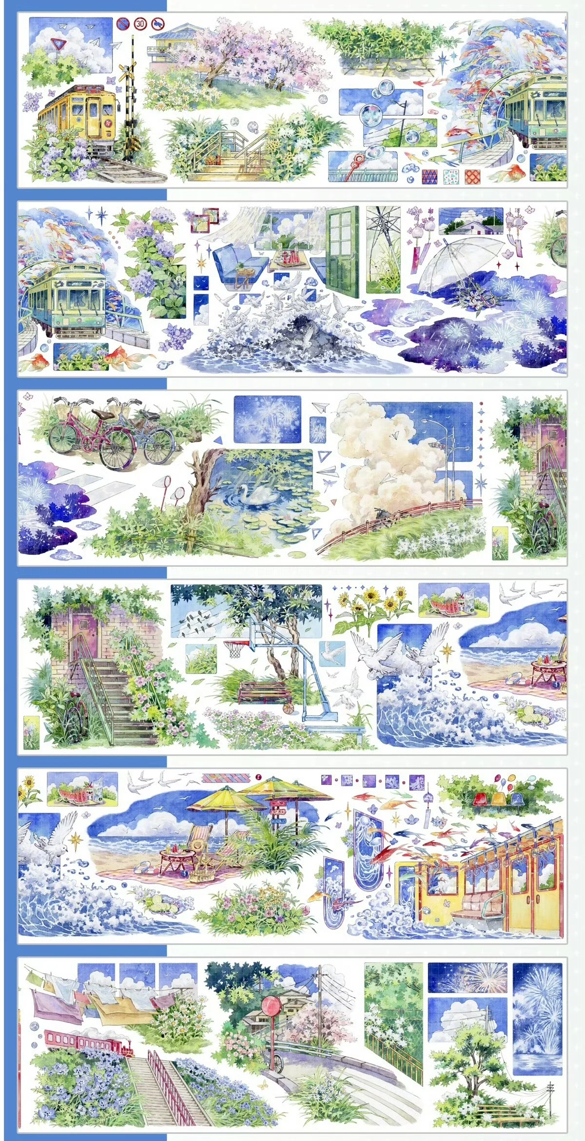4 Designs Shine Washi Pet Tape Loop Sea Street Dream, Fragments of Time, Haisen Divine Prayer, and Deep Forest Secret Designs
4 Designs Shine Washi Pet Tape Loop Sea Street Dream, Fragments of Time, Haisen Divine Prayer, and Deep Forest Secret Designs