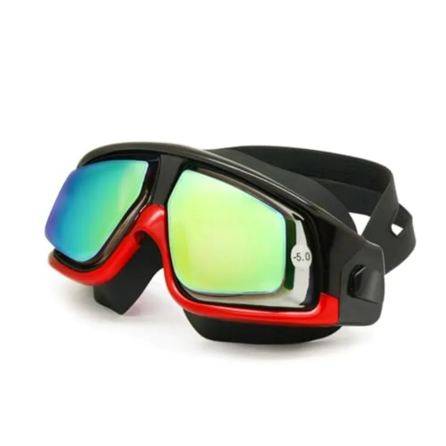 Swim mask for positive optical correction, anti-fog and UV protection, large-fit swimming goggles in red
Swim mask for positive optical correction, anti-fog and UV protection, large-fit swimming goggles in red