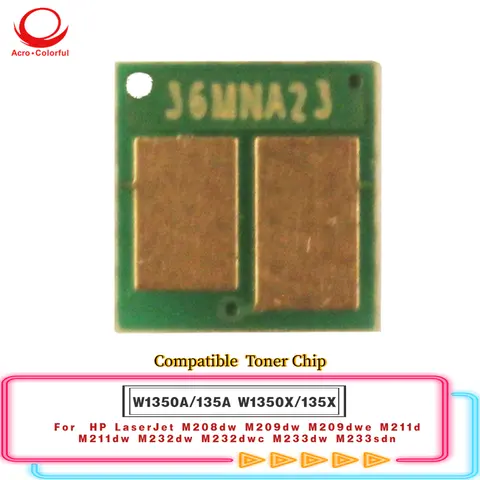 W1350A W1350X Compatible Toner Chip Apply to HP LaserJet M208dw M209dw Dwe M211d Dw M232dw Dwc M233dw Sdn Cartridge 135A 135X