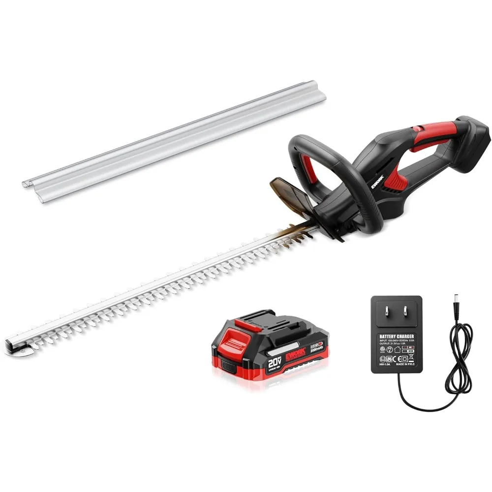 20V 22-Inch Electric Hedge Trimmer Cordless 5/8" Cutting Capacity, Lightweight 4.3 Lbs, Battery Powered Bush Trimmer, Handheld
20V 22-Inch Electric Hedge Trimmer Cordless 5/8" Cutting Capacity, Lightweight 4.3 Lbs, Battery Powered Bush Trimmer, Handheld