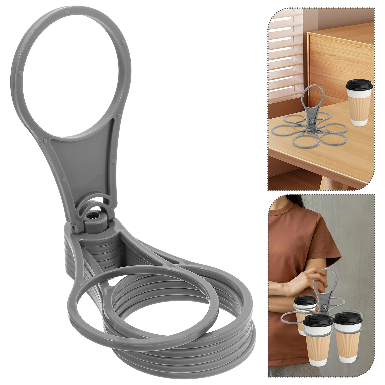 Portable Cup Holder Beverages Plastic Drink Caddy with Handle Carrier Coffee Foldable Drinks
Portable Cup Holder Beverages Plastic Drink Caddy with Handle Carrier Coffee Foldable Drinks