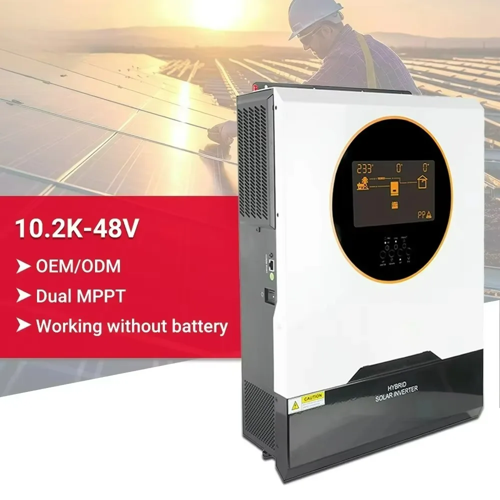10.2KW Pure Sine Wave Hybrid Solar AC to DC/AC Inverter System MPPT 48V Off-Grid Single Output with Battery
10.2KW Pure Sine Wave Hybrid Solar AC to DC/AC Inverter System MPPT 48V Off-Grid Single Output with Battery