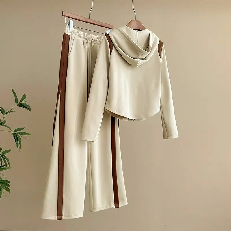 Новинка 2025, осенний спортивный костюм, женский повседневный свободный спортивный костюм большого размера с капюшоном, спортивный костюм с длинными рукавами, толстовка, комплекты с широкими брюками
Новинка 2025, осенний спортивный костюм, женский повседневный свободный спортивный костюм большого размера с капюшоном, спортивный костюм с длинными рукавами, толстовка, комплекты с широкими брюками