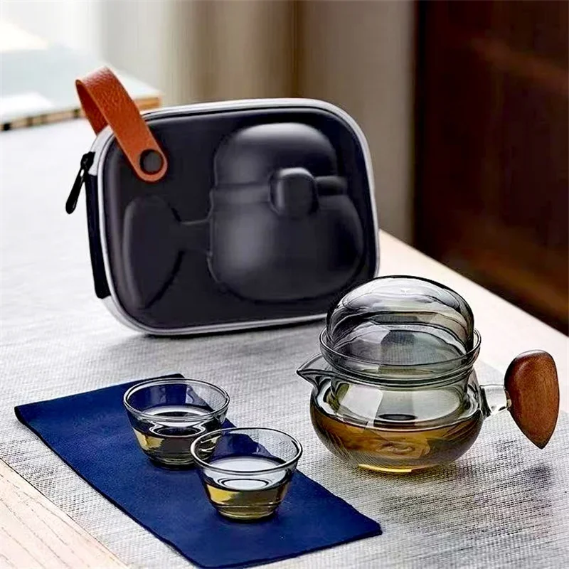 Portable Teacup Set Travel Kit Glass Kung Fu Tea Maker Teaware Glass Outdoor Camping Adults One Tea Pot Two Cups Gift
Portable Teacup Set Travel Kit Glass Kung Fu Tea Maker Teaware Glass Outdoor Camping Adults One Tea Pot Two Cups Gift