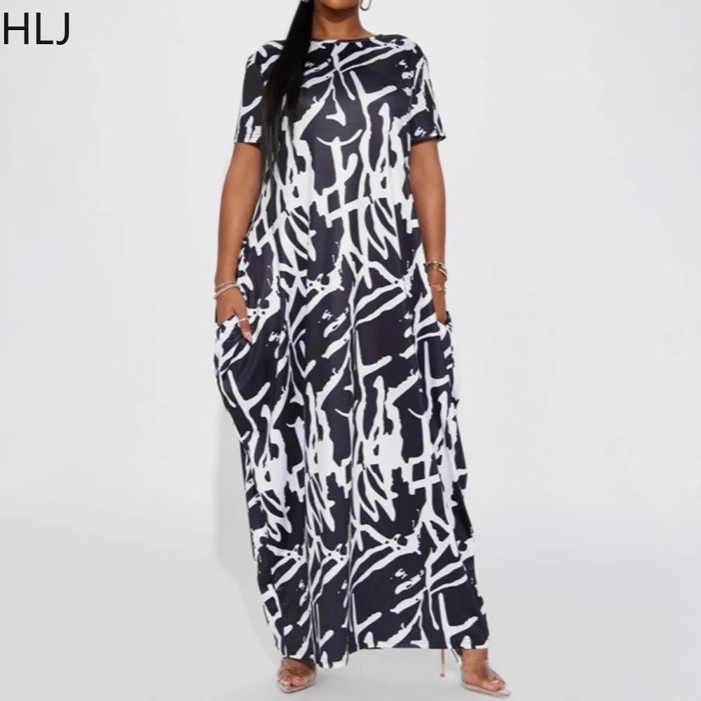 HLJ Fashion Pattern Printing Bodycon Long Dresses Women Short Sleeve Pocket Patchwork Loose Dress Female Streetwear Vestidos New 
HLJ Fashion Pattern Printing Bodycon Long Dresses Women Short Sleeve Pocket Patchwork Loose Dress Female Streetwear Vestidos New