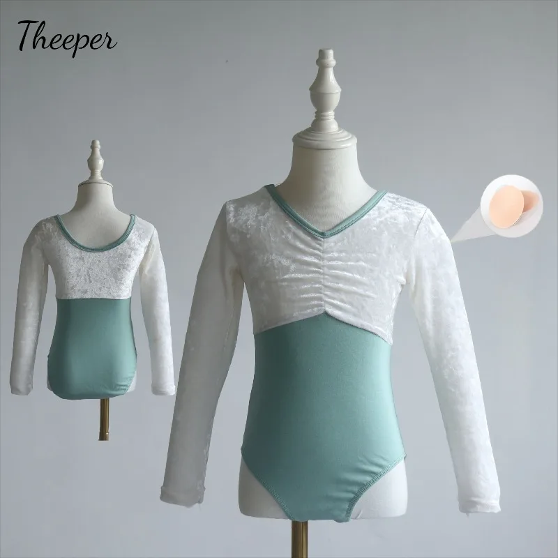 Ballet Dance Bodysuit Long Sleeve Splice V-Neck Warm Fall Winter Folk Theeper Dance Studio Training Soft Elastic Stage Costume
Ballet Dance Bodysuit Long Sleeve Splice V-Neck Warm Fall Winter Folk Theeper Dance Studio Training Soft Elastic Stage Costume