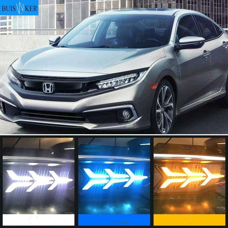 2pcs For Honda Civic 2019 2020 LED Daytime Running Lights with Streamer Turn Signal Lamp for New modification car styling
2pcs For Honda Civic 2019 2020 LED Daytime Running Lights with Streamer Turn Signal Lamp for New modification car styling