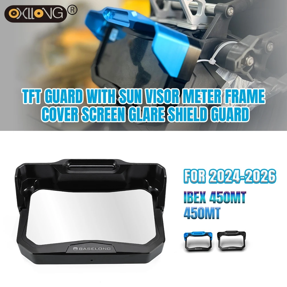 For CFMOTO 450MT Ibex 450 MT 2024 2025 2026 CNC Aluminium TFT Guard with sun visor Meter Frame Cover Screen Glare Shield Guard
For CFMOTO 450MT Ibex 450 MT 2024 2025 2026 CNC Aluminium TFT Guard with sun visor Meter Frame Cover Screen Glare Shield Guard