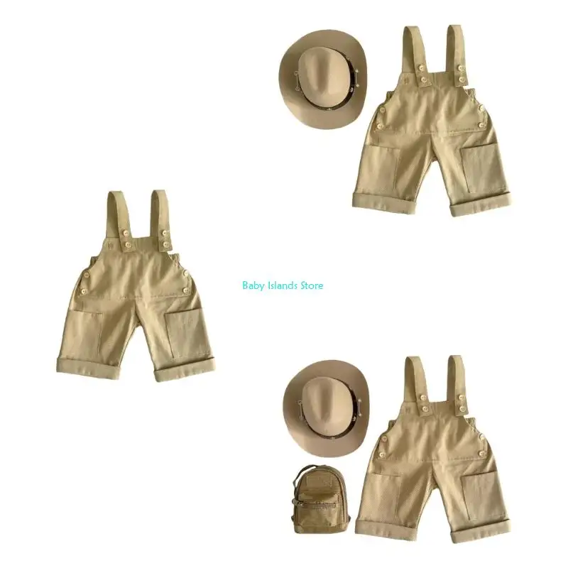 K92D Cosy Newborns Photography Outfit Overalls Hat for 0-1 Month Baby Themed Photos
K92D Cosy Newborns Photography Outfit Overalls Hat for 0-1 Month Baby Themed Photos