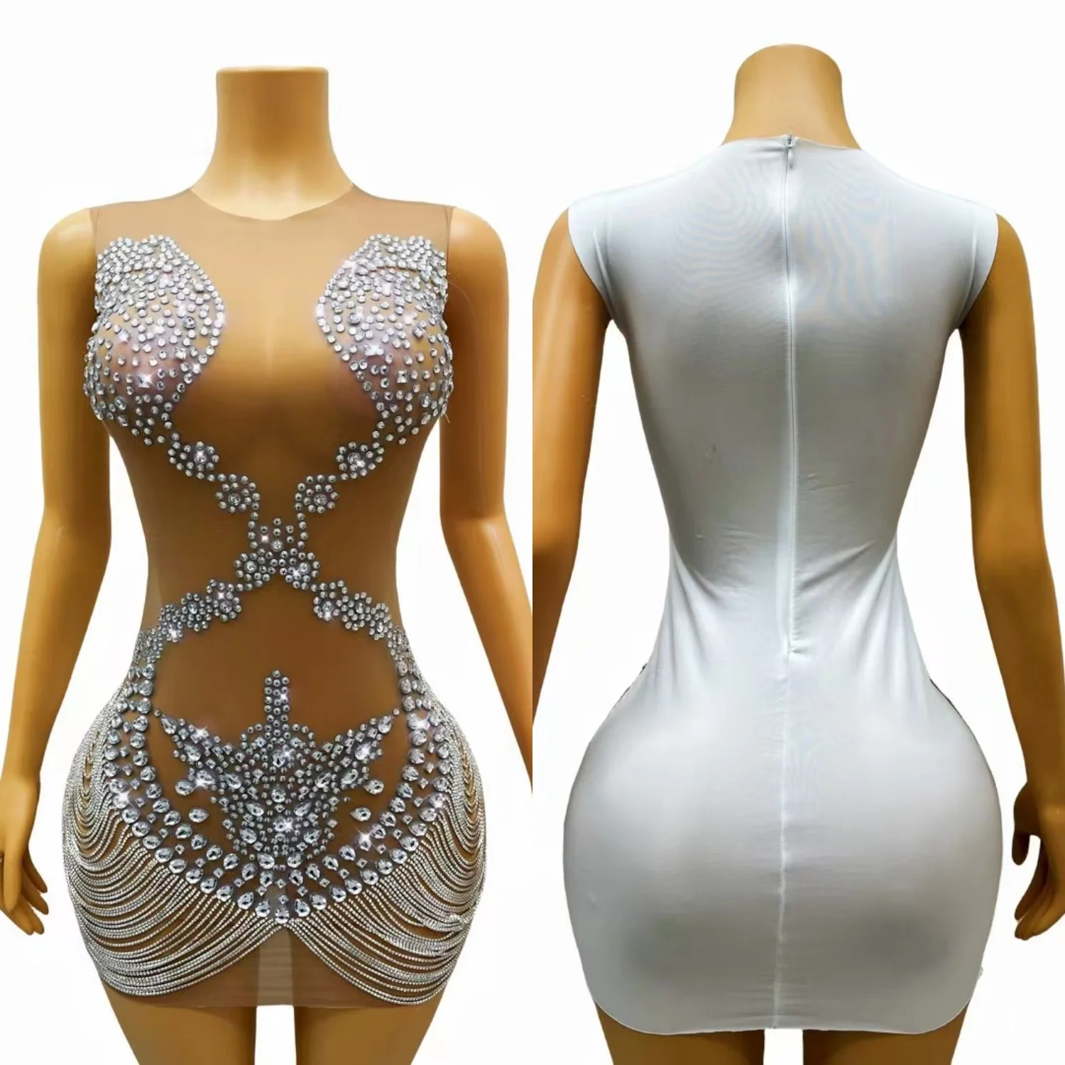 Evening Party Women See Through Mesh Tassel Mini Dress Sexy Birthday Celebrate Sparkly Rhinestone Tight Sexy Short Dress Lianzhu
Evening Party Women See Through Mesh Tassel Mini Dress Sexy Birthday Celebrate Sparkly Rhinestone Tight Sexy Short Dress Lianzhu