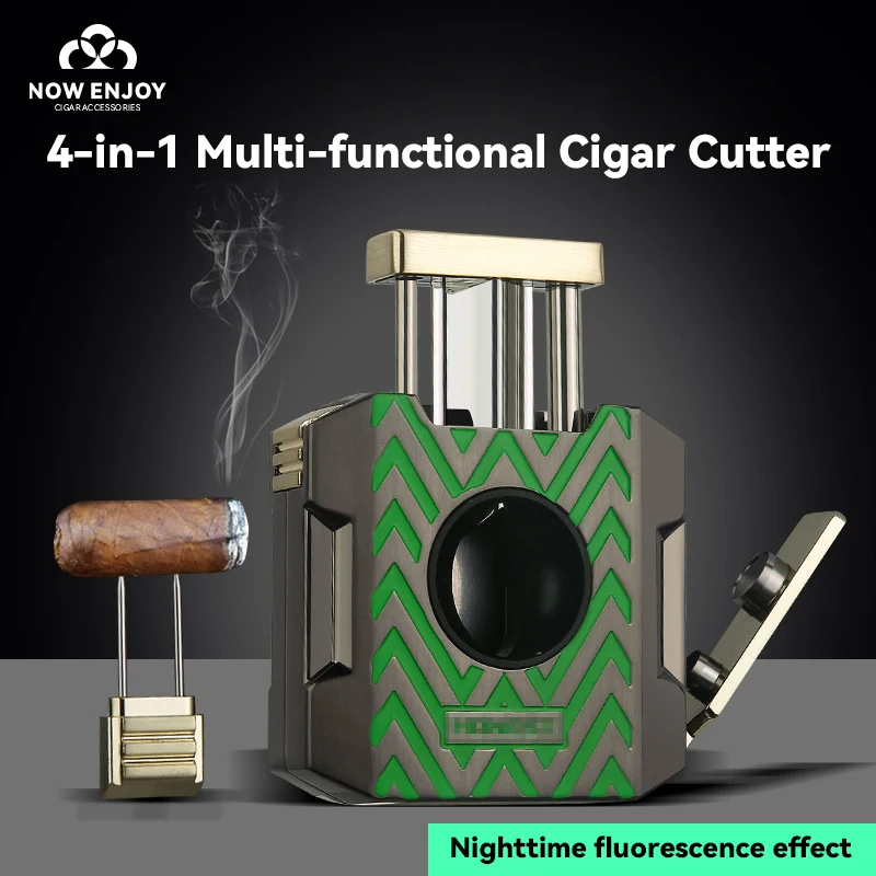 High-End Zinc Alloy Cigar Cutter Tool, 4-in-1 Multi-Function with Precise V/Straight Cutter & Hole Punch, Luxury Business Gift
High-End Zinc Alloy Cigar Cutter Tool, 4-in-1 Multi-Function with Precise V/Straight Cutter & Hole Punch, Luxury Business Gift