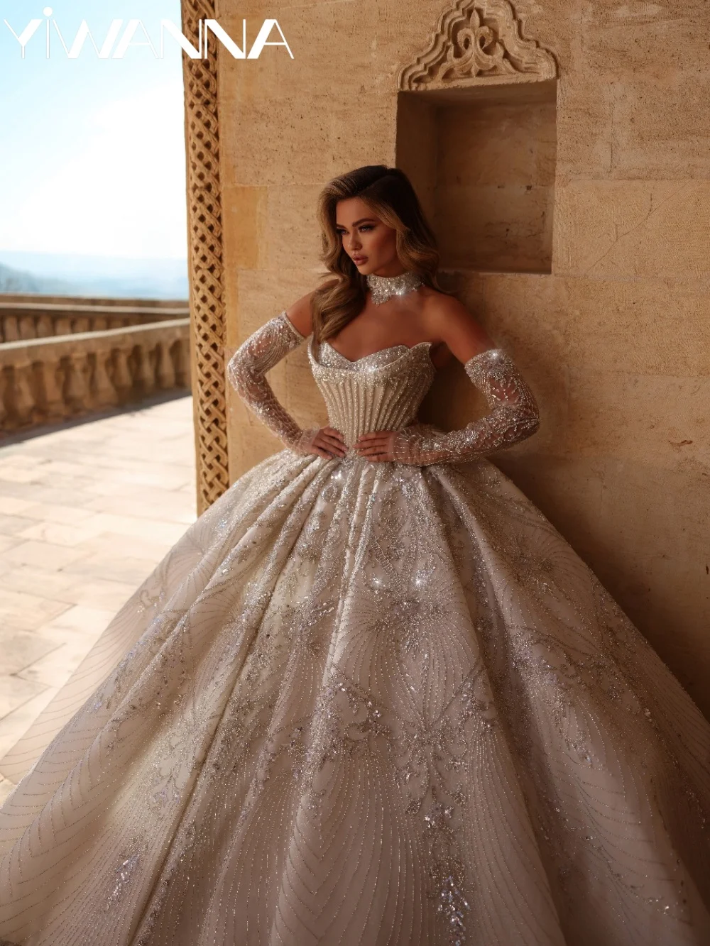 Detachable Sleeve Beaded Embroidery Wedding Dress Captivating Strapless Bridal Gown Customized Luxury Beaded Dresses For Bride
Detachable Sleeve Beaded Embroidery Wedding Dress Captivating Strapless Bridal Gown Customized Luxury Beaded Dresses For Bride
