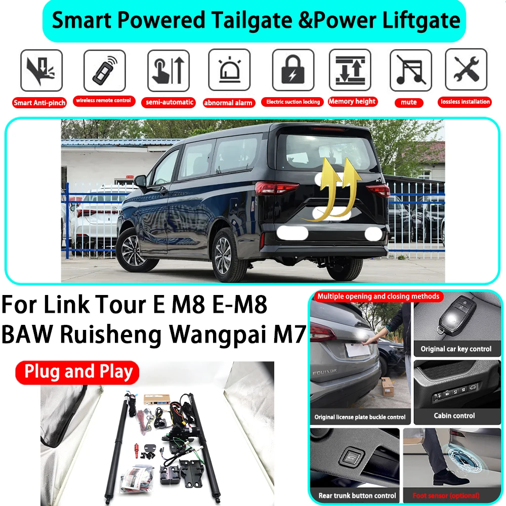 for Link Tour E M8 E-M8 BAW Ruisheng Wangpai M7 OEM Smart Automatic Powered Tailgate Electric Power Tailgate Lift Kit Key Close
for Link Tour E M8 E-M8 BAW Ruisheng Wangpai M7 OEM Smart Automatic Powered Tailgate Electric Power Tailgate Lift Kit Key Close
