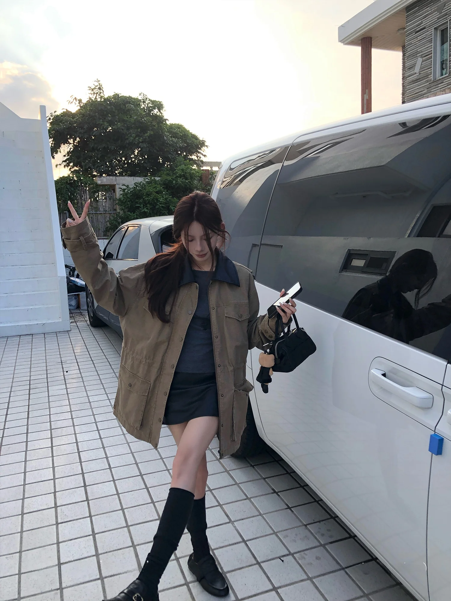 Loose American Sle Workwear Jaet Women's Autumn Waist Cinched Lazy Sle Commute Sle PU Material Long Sve Coat
Loose American Sle Workwear Jaet Women's Autumn Waist Cinched Lazy Sle Commute Sle PU Material Long Sve Coat