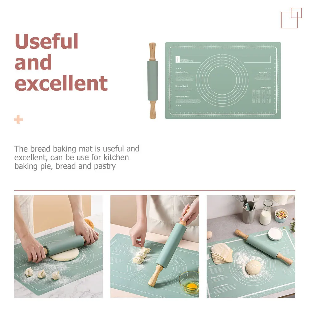 1Set Reusable Silicone Pastry Mat with Measuring Marks Anti-Skid Flat Dough Rolling Mat for Baking Bread Pie Kneading Kitchen
1Set Reusable Silicone Pastry Mat with Measuring Marks Anti-Skid Flat Dough Rolling Mat for Baking Bread Pie Kneading Kitchen