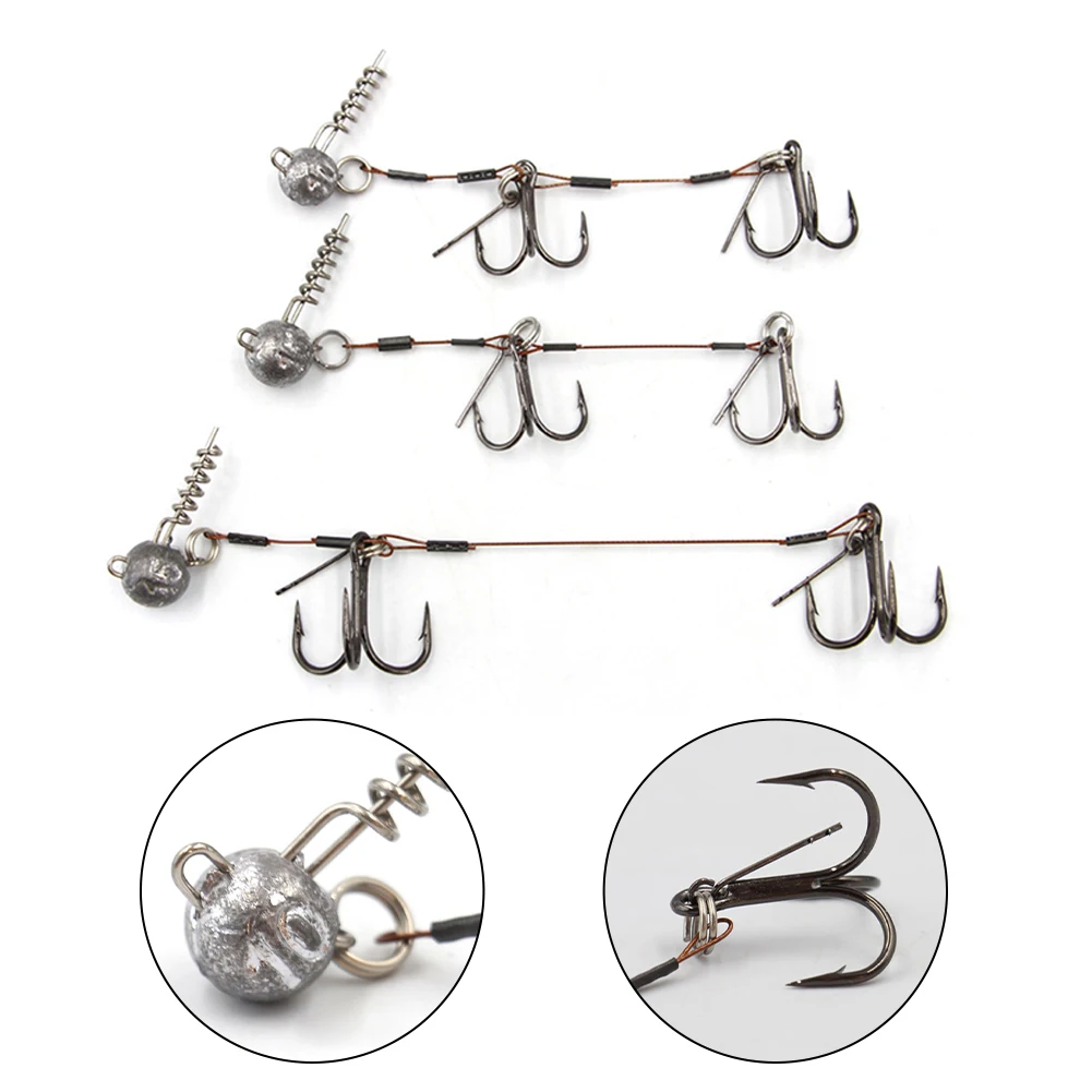 Stinger Fishing Rig Hook For Big Shad Center Pin Screw Connector Set Pike Bass Perch Bait Barbed Sharp Treble Fish Hook
Stinger Fishing Rig Hook For Big Shad Center Pin Screw Connector Set Pike Bass Perch Bait Barbed Sharp Treble Fish Hook