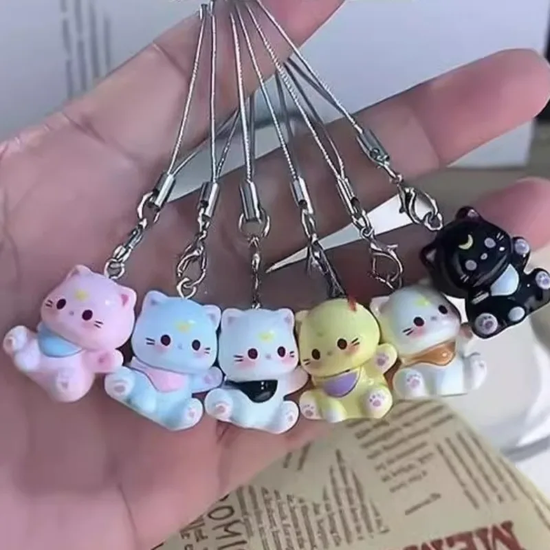 6pcs Cartoon 3D Kitten Key Chain Cat Key Ring Student Cute Cat Bag Pendant Anti Lost Phone Lanyard Strap Women Girls Jewelry
6pcs Cartoon 3D Kitten Key Chain Cat Key Ring Student Cute Cat Bag Pendant Anti Lost Phone Lanyard Strap Women Girls Jewelry