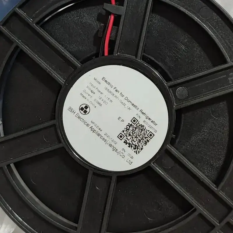 Original Cooling Fan for Refrigerator 1BS2605-RF 11036GH-12L-YA DC12V 0.15A 8001041353 RF110/22
Original Cooling Fan for Refrigerator 1BS2605-RF 11036GH-12L-YA DC12V 0.15A 8001041353 RF110/22