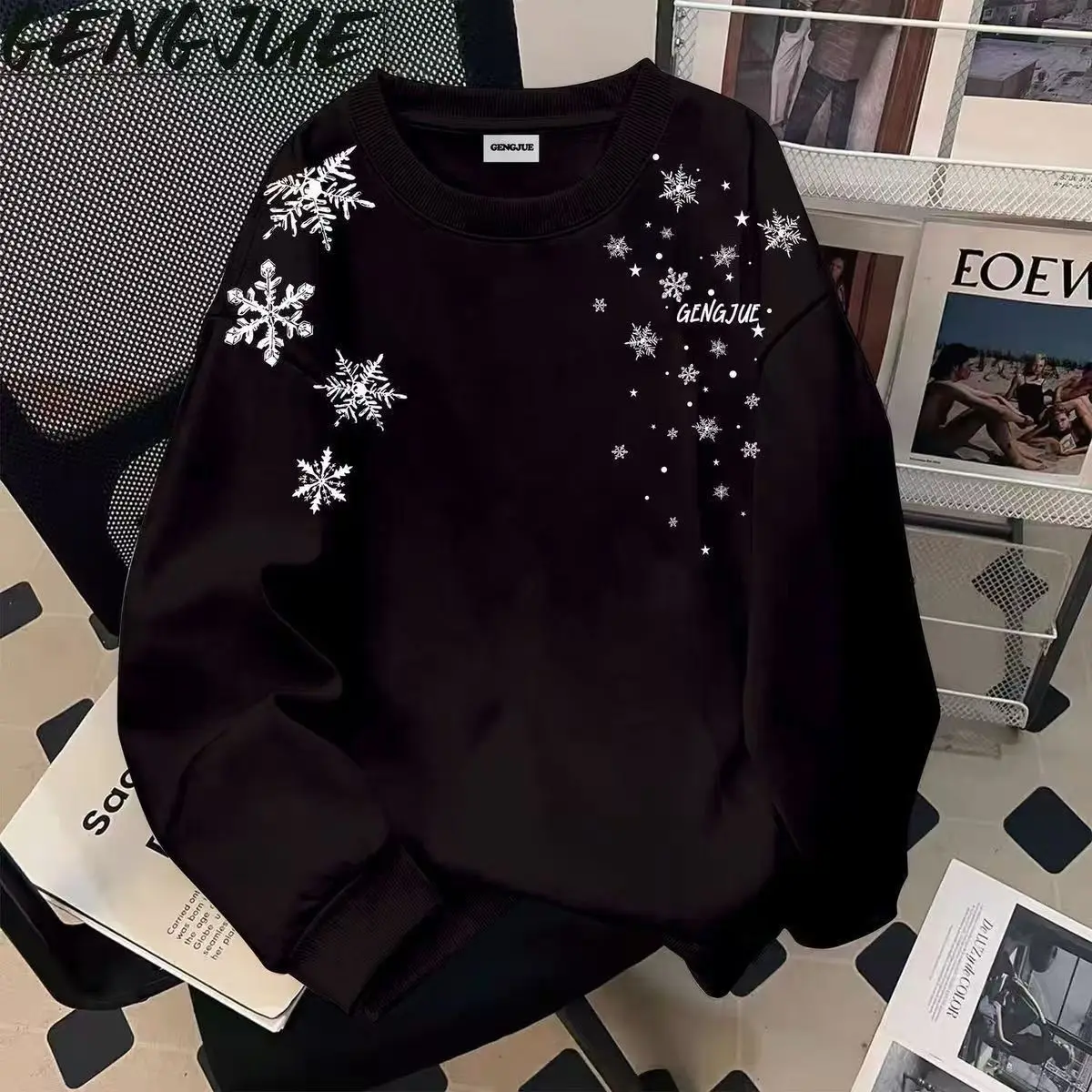 Утепленная флисовая толстовка в американском стиле для мужчин, свободная, универсальная верхняя одежда, осенне-зимняя, модная, повседневная, с длинным рукавом, круглым вырезом
Утепленная флисовая толстовка в американском стиле для мужчин, свободная, универсальная верхняя одежда, осенне-зимняя, модная, повседневная, с длинным рукавом, круглым вырезом