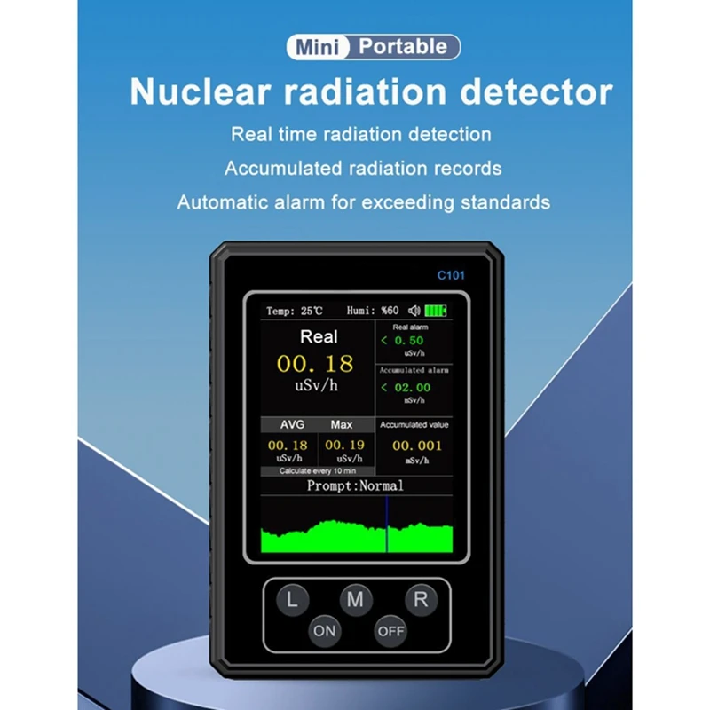 Geiger Counter Nuclear Radiation Detector Handheld Dosimeter Β Y X-Ray Beta Gamma Detector LCD Radioactive Tester-AT82
Geiger Counter Nuclear Radiation Detector Handheld Dosimeter Β Y X-Ray Beta Gamma Detector LCD Radioactive Tester-AT82
