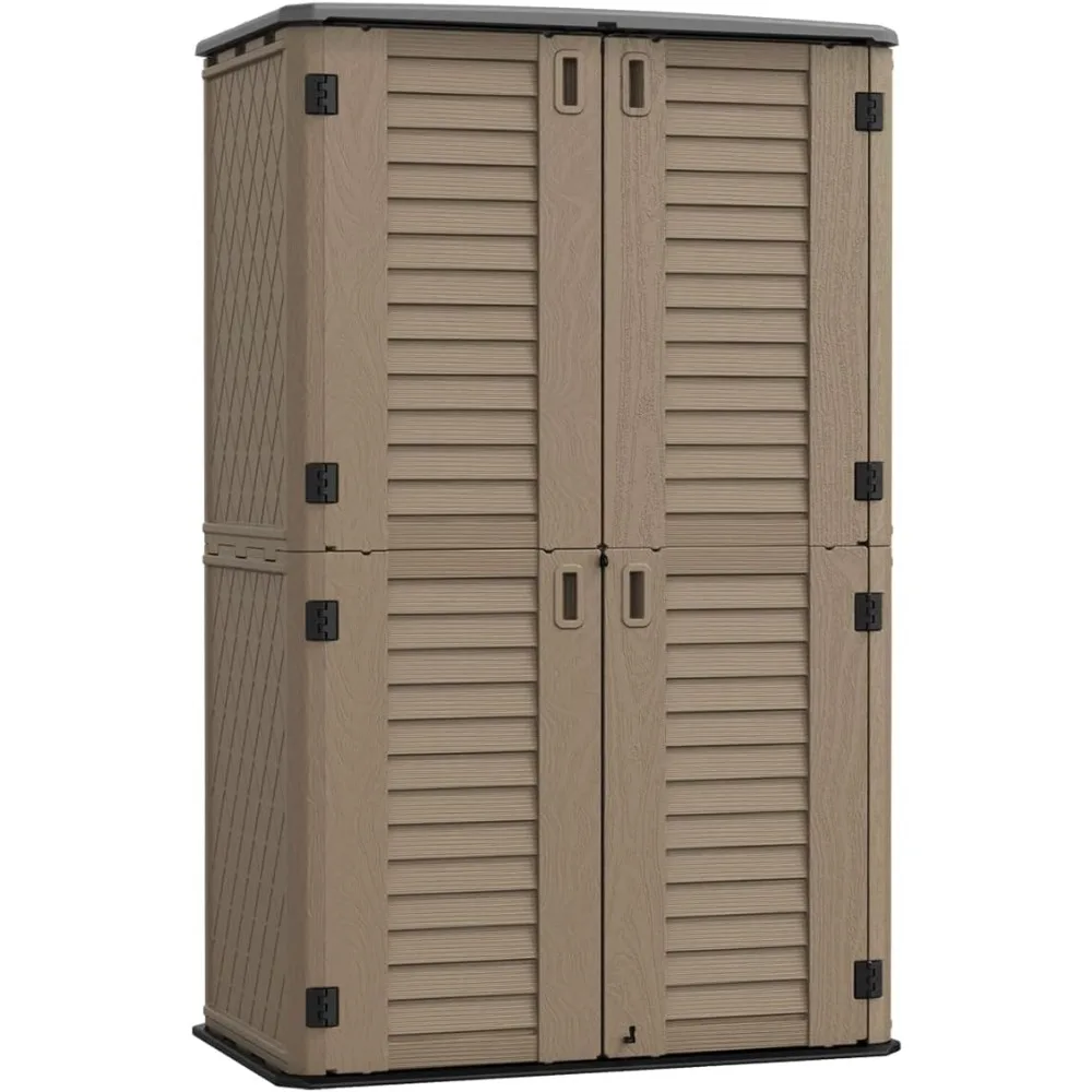 Storage Sheds and Outdoor Lockers, 66 Cubic Feet Upright Outdoor Lockers, Resin Material, with Base
Storage Sheds and Outdoor Lockers, 66 Cubic Feet Upright Outdoor Lockers, Resin Material, with Base