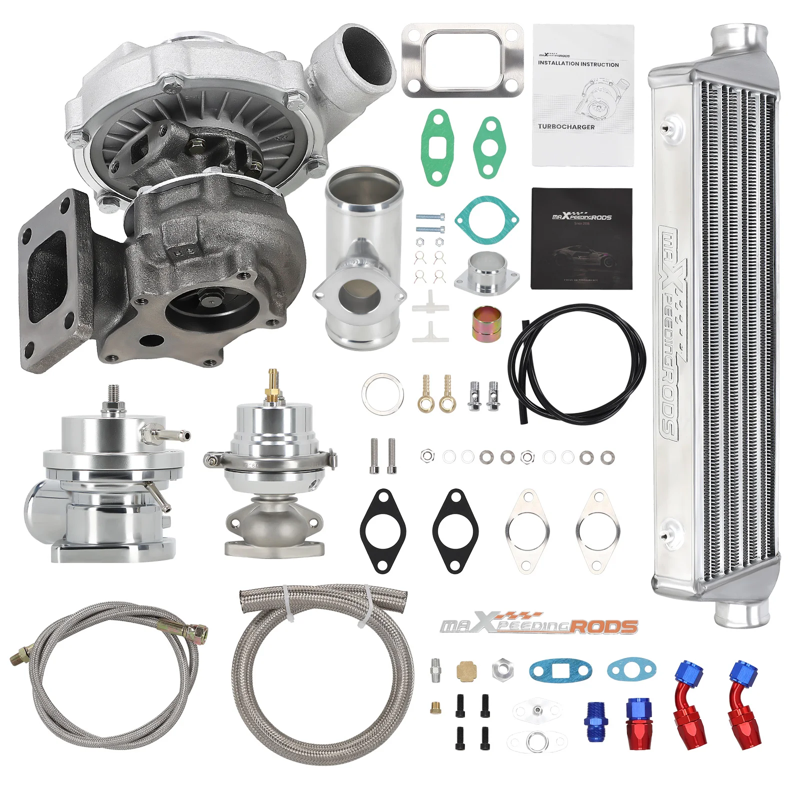 Upgrade Universal T3/T4 T04E Turbocharger Intercooler Turbo Starter Kit 350HP
Upgrade Universal T3/T4 T04E Turbocharger Intercooler Turbo Starter Kit 350HP