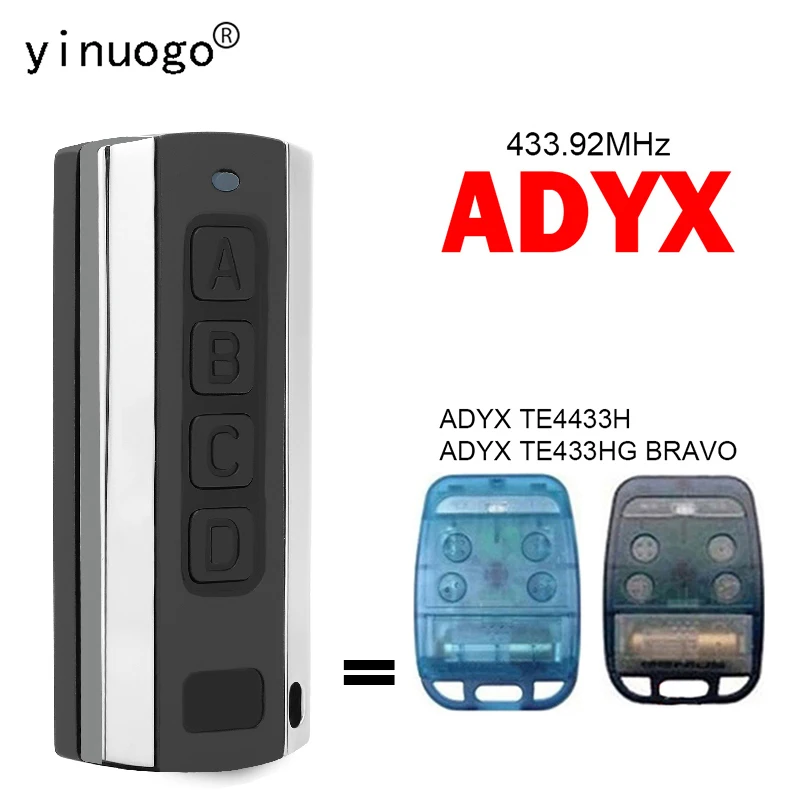Compatible With ADYX TE4433H TE433HG BRAVO 433MHz Garage Door Remote Control Garage Door Opener Clone ADYX Remote Control
Compatible With ADYX TE4433H TE433HG BRAVO 433MHz Garage Door Remote Control Garage Door Opener Clone ADYX Remote Control