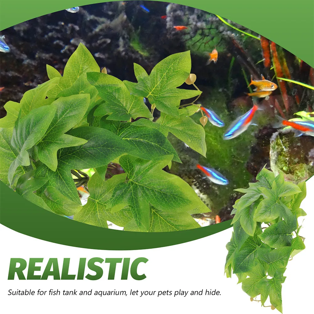 3PCS Artificial Hanging Plants for Reptile Terrarium Green Lifelike Fake Leaves Climbing Decor Simulated Reptile Plant Supplies 
3PCS Artificial Hanging Plants for Reptile Terrarium Green Lifelike Fake Leaves Climbing Decor Simulated Reptile Plant Supplies