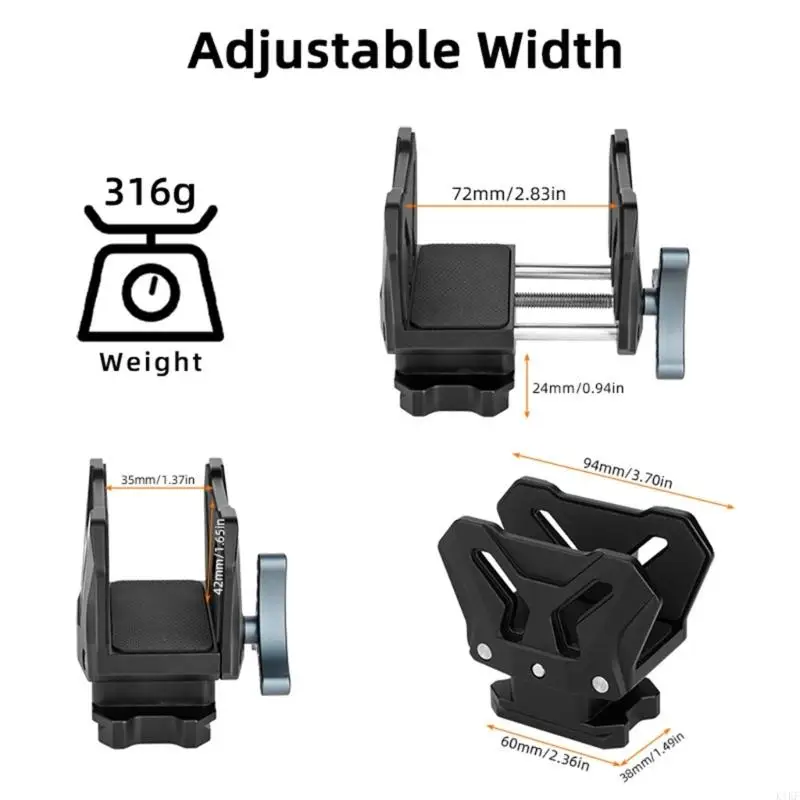 Lightweight Aluminum Alloy Clamp Adapter Tripod Mount For Multi Device Compatibility And Secure Stabilizing Photography K1KF
Lightweight Aluminum Alloy Clamp Adapter Tripod Mount For Multi Device Compatibility And Secure Stabilizing Photography K1KF