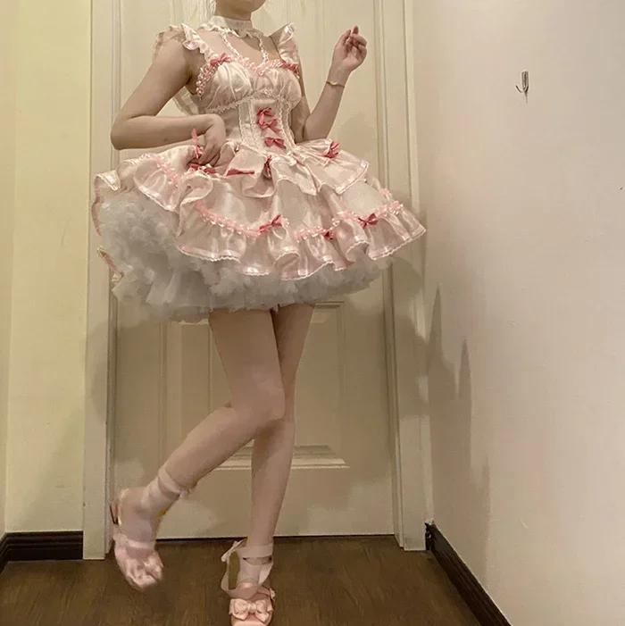 Japanese Gothic Lolita Dress Women Kawaii Bow Bear Lace Blue Dress Long Sleeve Princess Dress Halloween Costume Gift For Girls
Japanese Gothic Lolita Dress Women Kawaii Bow Bear Lace Blue Dress Long Sleeve Princess Dress Halloween Costume Gift For Girls
